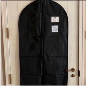 Saks Fifth Avenue Black Vinyl Zip Up 54" Garment Travel Bag Storage Bag